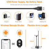 Selfie Ring Light, Upgraded Ring Light with Wireless Remote and Cell Phone Holder Stand for Live Stream/Makeup, LED Camera Light 3 Light Modes 10-Level Brightness 360° Rotating for iPhone and Android
