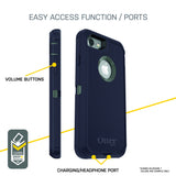 OtterBox DEFENDER SERIES Case for iPhone 8 & iPhone 7 (NOT Plus) - Retail Packaging - BIG SUR (PALE BEIGE/CORSAIR)