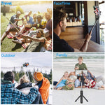 Selfie Stick Tripod, MZTDYTL Bluetooth Extendable Selfie Stick with Wireless Remote Shutter and Integrated Tripod Stand Selfie Stick for iPhone XS/X/iPhone 8/8 Plus/iPhone 7/7 Plus, Galaxy S9/S8, More