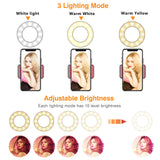 Selfie Ring Light, Upgraded Ring Light with Wireless Remote and Cell Phone Holder Stand for Live Stream/Makeup, LED Camera Light 3 Light Modes 10-Level Brightness 360° Rotating for iPhone and Android