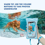 Mpow 084 Waterproof Phone Pouch Floating, IPX8 Universal Waterproof Case Underwater Dry Bag Compatible iPhone Xs Max/Xr/X/8/8plus/7/7plus Galaxy s9/s8 Note 9/8 Google Pixel up to 6.5" (Blue, Green)