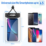 Universal Waterproof Case, (2 Pack) Zttopo IPX8 Waterproof Phone Pouch Dry Bag Compatible with Apple iPhone Xs Max XR XS X 8 7 6S Plus, Galaxy S10/S9/S8/S8 +/Note 9 8 6 5 Pixel LG up to 6.5 inch