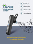 Mpow Business Headset 20H Bluetooth Headset IPX4 Handsfree Dual-Mic Noise Cancelling, Bluetooth Earpiece Business CVC 6.0, Wireless Earbuds with Clear Voice for Business/Office/Driving
