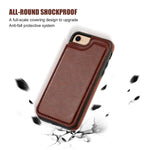 iPhone 8 Wallet Case with Card Holder,OT ONETOP iPhone 7 Case Wallet Premium PU Leather Kickstand Card Slots,Double Magnetic Clasp and Durable Shockproof Cover 4.7 Inch(Brown)