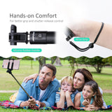 Mpow Selfie Stick Bluetooth, iSnap X Extendable Monopod Built-in Bluetooth Remote Shutter Compatible with iPhone XS/XS max/XR/X/8/8P/7/7P/6s/6/5,Galaxy S9/8/7/6/Note,Nubia,Huawei and More(Black)