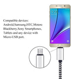 Micro USB Cable,[10ft3Pack] by Ailun,High Speed 2.0 USB A Male to Micro USB Sync & Charging Nylon Braided Cable for Android Smartphone Tablets Wall and Car Charger Connection[Silver&Blackwhite]