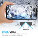 Maxboost Privacy Glass Screen Protector for iPhone Xs & iPhone X 2018 2017 (3 Packs) Tempered Glass for Apple iPhone Xs X Anti-Spy/Scratch/Fingerprint (Work with Most case) Easy Install - 3 Pack