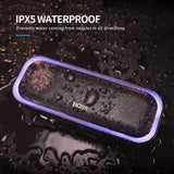 DOSS SoundBox Pro Portable Wireless Bluetooth Speaker V4.2 with 20W Stereo Sound, Active Extra Bass, Wireless Stereo Paring, Multiple Colors Lights, Waterproof IPX5, 10 Hrs Battery Life - Black