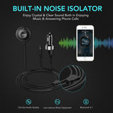 Mpow Bluetooth 4.1 Receiver with Built-in Noise Isolator, Hands-Free Car Kits & Bluetooth Aux Car Adapter with Dual USB Car Charger & 3M Magnetic Mounting Base for Car Audio System (G-3 for MBR2)