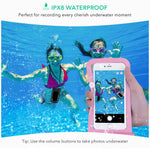 Mpow Universal Waterproof Case, IPX8 Waterproof Phone Pouch Dry Bag Compatible for iPhone X/8/8plus/7/7plus/6s/6/6s Plus Galaxy s8/s7 Google Pixel HTC10 (Black+Pink 2-Pack)