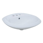 Lavamano blanco sin pedestal, Imperial faucets