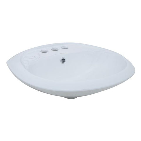 Lavamano blanco sin pedestal, Imperial faucets