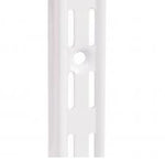 Riel standard con doble ranura blanco de 48", Knape & vogt
