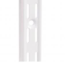 Riel standard con doble ranura blanco de 48", Knape & vogt