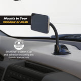SCOSCHE MWDM2PK-UB MagicMount Universal Magnetic Phone/GPS Suction Cup Mount for the Car, Home or Office - 2-Pack