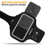 Galaxy S9 Armband,RUNBACH Sweatproof Running Exercise Gym Cellphone Sportband Bag with Fingerprint Touch/Key Holder and Card Slot for Samsung Galaxy S9 (Black)