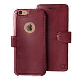 iPhone 8 Wallet Case, Durable and Slim, Lightweight with Classic Design & Ultra-Strong Magnetic Closure, Faux Leather, Burgundy, Apple 8 (2017)