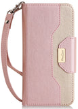 ProCase iPhone 8 Plus / 7 Plus Wallet Case, Flip Fold Card Case Stylish Slim Stand Cover with Wallet Case for Apple iPhone 8 Plus/iPhone 7 Plus -Pink