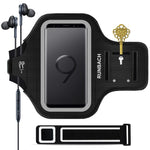 Galaxy S9 Armband,RUNBACH Sweatproof Running Exercise Gym Cellphone Sportband Bag with Fingerprint Touch/Key Holder and Card Slot for Samsung Galaxy S9 (Black)