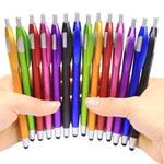 Electronic Screen Touch Stylus, Skoloo 14 Pack 2 in 1 Slim Long Click Ink Stylus Ballpoint Pen for Universal Android Touch Screen Tablet Smartphone, Google Nexus, Samsung Galaxy, HTC, Multi-Colored