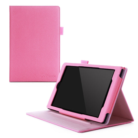 Fire HD 8 2015 Case, rooCASE [Previous Model 5th Generation] Fire HD 8 Dual View PU Folio Slim Fit Lightweight Folding Stand Cover with Sleep/Wake for Fire HD 8 2015 (5th Generation), Pink
