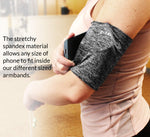 Phone Armband Sleeve: Running Jogging and Workout Cellphone Holder: Fitness Gear & Accessories for Women & Men iPhone 8 8plus X XR XS MAX 7 Plus 5s 6s iPod Galaxy S3 S5 S6 S7 S8 Note Edge Gray (L)