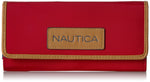 Nautica Women's Perfect Carry-All Money Manager RFID Blocking Wallet Organizer, Red