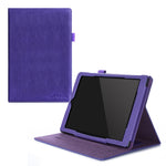 Fire HD 10 Case, Amazon Fire HD 10 2015 Case, rooCASE Dual View Leather PU Folio Slim Fit Lightweight Folding Stand Cover Auto Wake/Sleep, Purple