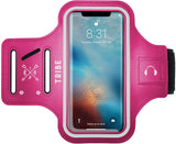 TRIBE Water Resistant Cell Phone Armband Case for iPhone X, Xs, 8, 7, 6, 6S Samsung Galaxy S9, S8, S7, S6, A8 with Adjustable Elastic Band & Key Holder for Running, Walking, Hiking