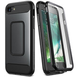 YOUMAKER Case for iPhone 8 & iPhone 7, Full Body with Built-in Screen Protector Heavy Duty Protection Shockproof Slim Fit Cover for Apple iPhone 8 (2017) / iPhone 7 (2016) 4.7 Inch - Black