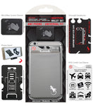 Gray Gecko Card Wallet That Stick on - Phone Holder for iPhone and Android - Credit Card ID Cash Cell Phone Pocket - Gray