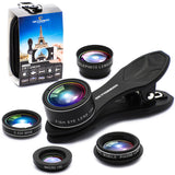 Phone Camera Lens Kit for iPhone Xs/R/X/8/7/6s Pixel, Samsung. 2xTele Lens Zoom Lens+198°Fisheye Lens+0.63XWide Angle Lens &15XMacro Lens+CPL Smartphone,Android,iPhone Lens. Phone Gadget.Photography.