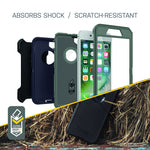 OtterBox DEFENDER SERIES Case for iPhone 8 & iPhone 7 (NOT Plus) - Retail Packaging - BIG SUR (PALE BEIGE/CORSAIR)