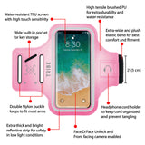 TRIBE Water Resistant Cell Phone Armband Case for iPhone X, Xs, 8, 7, 6, 6S Samsung Galaxy S9, S8, S7, S6, A8 with Adjustable Elastic Band & Key Holder for Running, Walking, Hiking