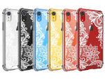 Case for iPhone XR,Cutebe Shockproof Series Hard PC+ TPU Bumper Protective Case for Apple iPhone XR 6.1 Inch 2018 Release Crystal Lace Design