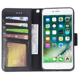 Arae Case for iPhone 7 Plus/iPhone 8 Plus, Premium PU Leather Wallet Case with Kickstand and Flip Cover for iPhone 7 Plus (2016) / iPhone 8 Plus (2017) 5.5" (not for iPhone 7/8) - Black