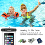 AILUN Waterproof Phone Pouch,2pack IPX8 Snowproof,Dirtproof Case Bag,Universal Compatible iPhone X/Xs/XR/Xs Max/8 Plus,7/7Plus,6 Plus/6/6s,Galaxy S9/S9+,S8/S7,Boating/Hiking/Swimming/Diving[Clear]