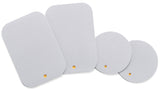 Mount Metal Plate with Adhesive for Magnetic Cradle-Less Mount -X4 Pack 2 Rectangle and 2 Round (Compatible with WizGear mounts) (Silver)