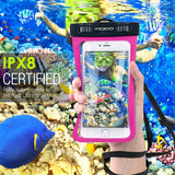 MoKo Waterproof Phone Pouch [2 Pack], Underwater Waterproof Cellphone Case Dry Bag with Lanyard Armband Compatible with iPhone X/Xs/Xr/Xs Max, 8/7/6s Plus, Samsung S10/S9/S8 Plus, S10 e, Up to 6.5"