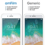 iPhone 8 Plus, 7 Plus, 6S Plus, 6 Plus Screen Protector, amFilm Tempered Glass Screen Protector for Apple iPhone 8 Plus, 7 Plus, iPhone 6S Plus, 6 Plus [5.5"inch] 2017, 2016, 2015 (2-Pack)