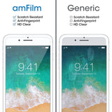 iPhone 8 Plus, 7 Plus, 6S Plus, 6 Plus Screen Protector, amFilm Tempered Glass Screen Protector for Apple iPhone 8 Plus, 7 Plus, iPhone 6S Plus, 6 Plus [5.5"inch] 2017, 2016, 2015 (2-Pack)