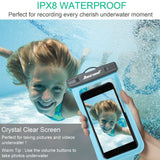 Universal Waterproof Case - Ansot IPX8 Waterproof Phone Pouch - Cellphone Dry Bag for iPhone X/8/ 8plus/7/7plus/6s/6/6s Plus Samsung Galaxy s8/s7 Google Pixel 2 HTC LG Sony Moto up to 7.0" - 2 Pack
