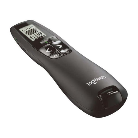 Logitech R800 Presentador Inalámbrico, 2.4 GHz, Receptor USB, Puntero Láser clase 2, Distancia de 30 Metros, Cronometro, PC