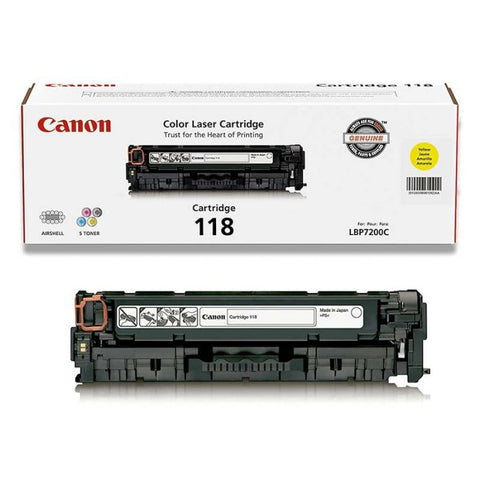 Marca: CANON, CONSUMIBLES PARA IMPRESIÓN, Toner Canon 118 Compatible Con LBP7200Cdn/LBP7660Cdn/MF8350Cdn - Amarillo