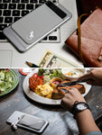 Gray Gecko Card Wallet That Stick on - Phone Holder for iPhone and Android - Credit Card ID Cash Cell Phone Pocket - Gray