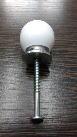 Tirador redondo de plástico blanco para mueble, Pacifica hardware