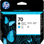 HP 70 Matte Black and Cyan DesignJet Printhead, Codigo: C9404A