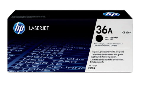 HP 36A Black Original LaserJet Toner Cartridge, Codigo: CB436A