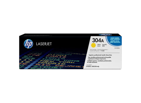 HP 304A Yellow Original LaserJet Toner Cartridge, Codigo: CC532A