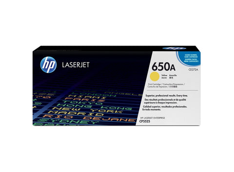 HP 650A Yellow Original LaserJet Toner Cartridge, Codigo: CE272A